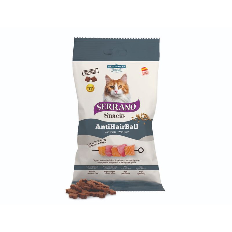 FREEDOG - Serrano snack para gato anti hairball sabor salmon y atun