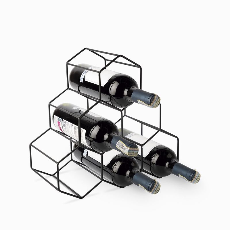 AMBIENTE GOURMET - Soporte para 6 botellas de vino hexa