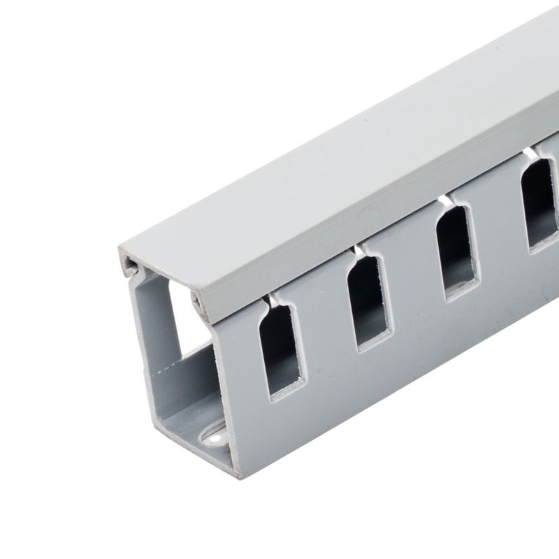 VCP - Canaleta Ranurada Gris Para Tablero Eléctrico 25x40 mm