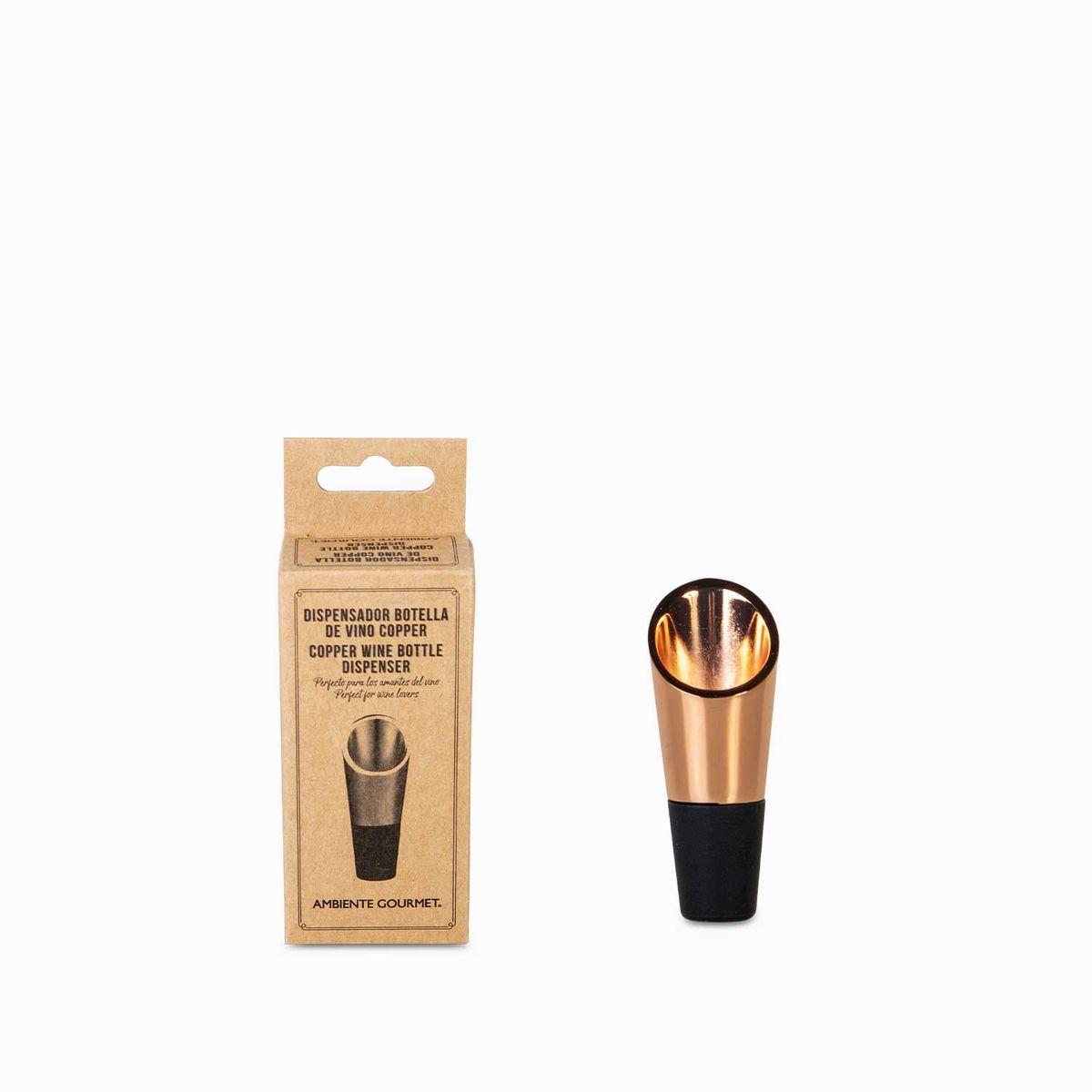 AMBIENTE GOURMET - Dispensador botella de vino copper