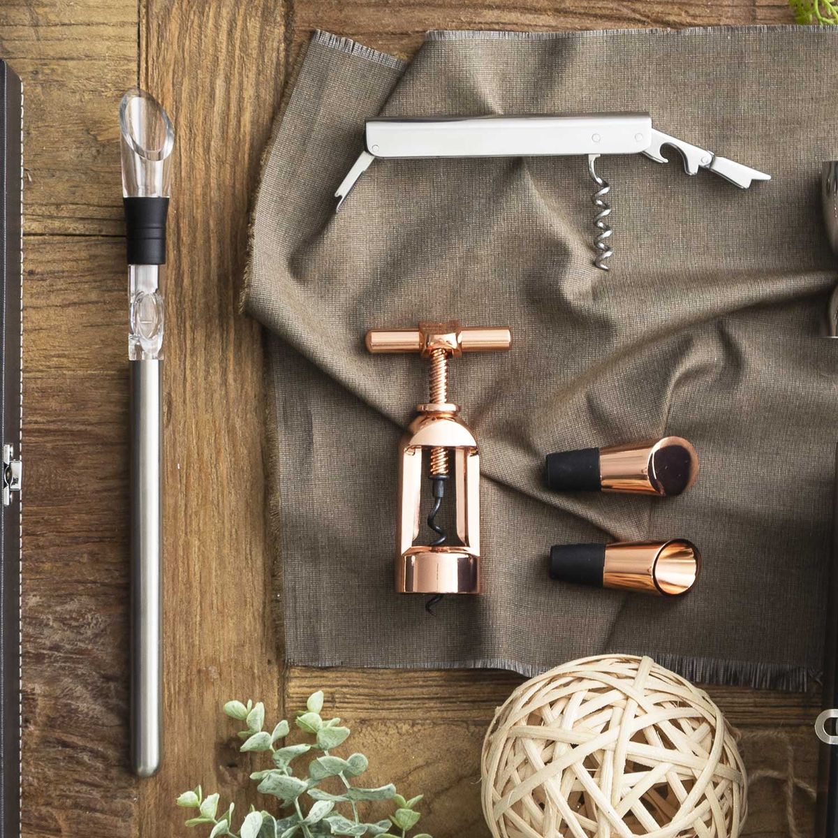 AMBIENTE GOURMET - Dispensador botella de vino copper