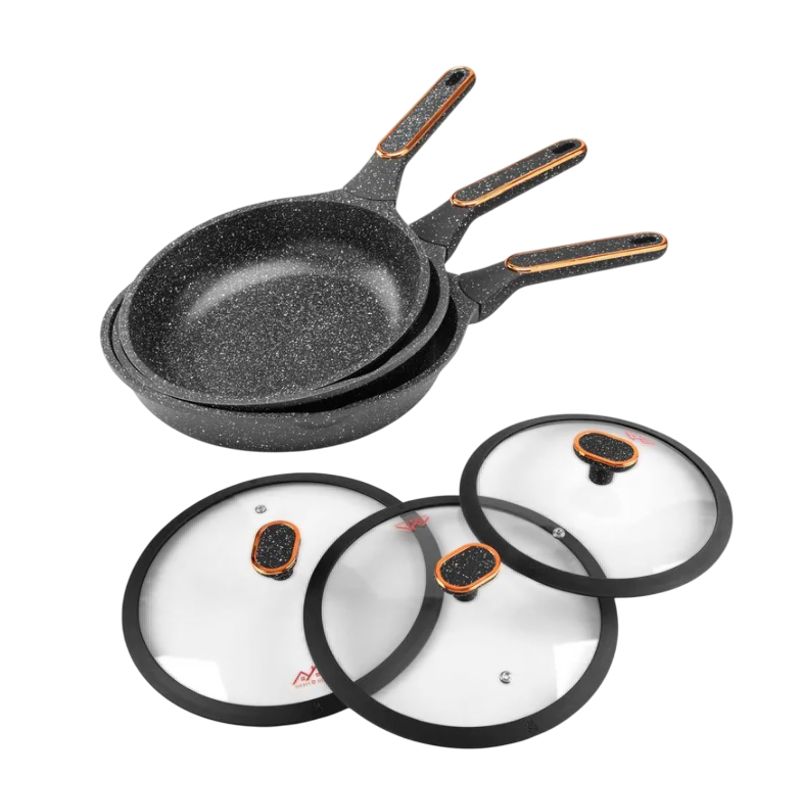 GENERICO - Set X 3 Sartenes Antiadherentes En Granito