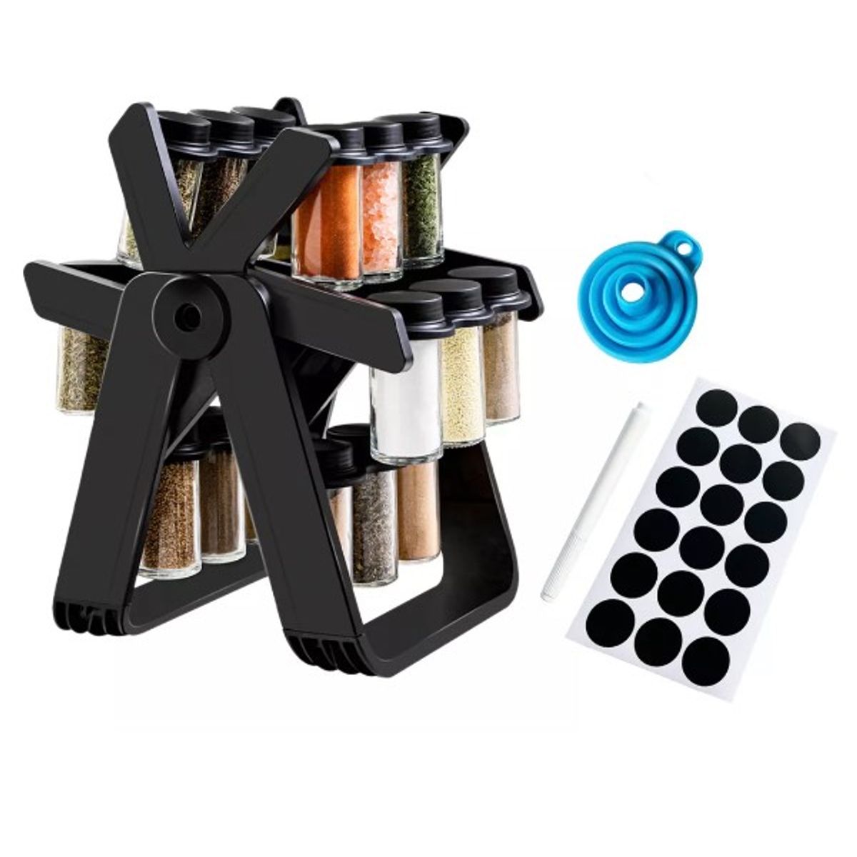 GENERICO - Especiero Condimentero 18pcs giratorio KA-707