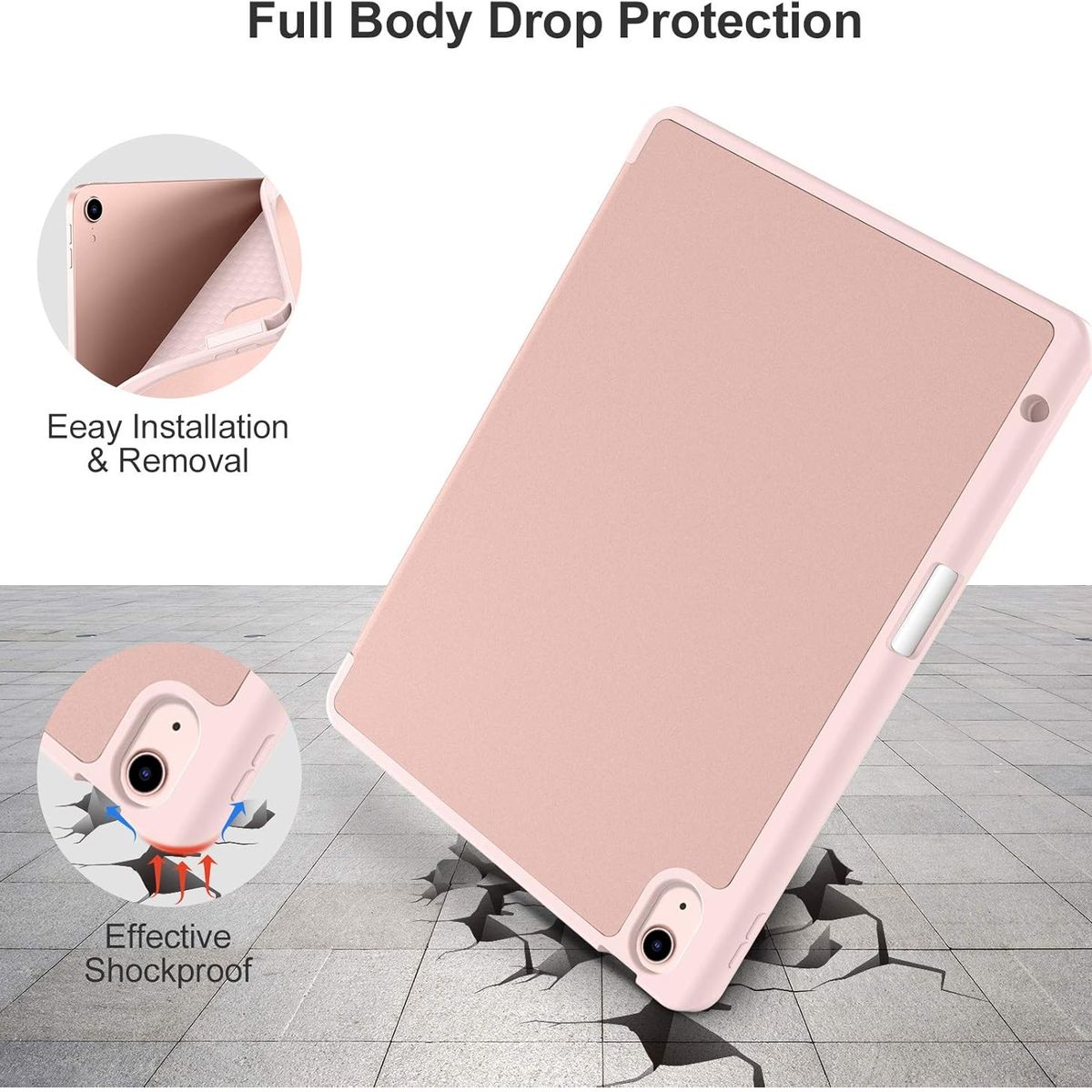 GENERICO - Forro Funda estuche Smart Case espacio lapiz Para iPad Air 11 m3