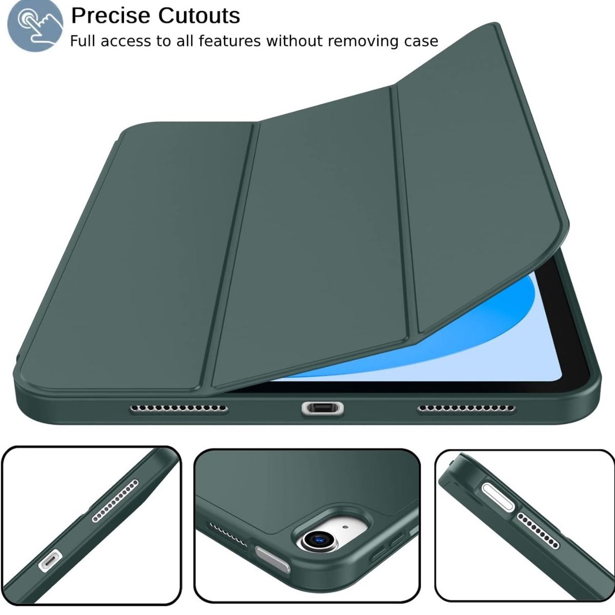 GENERICO - Forro Funda estuche Smart Case espacio lapiz Para iPad 11 A16 2025