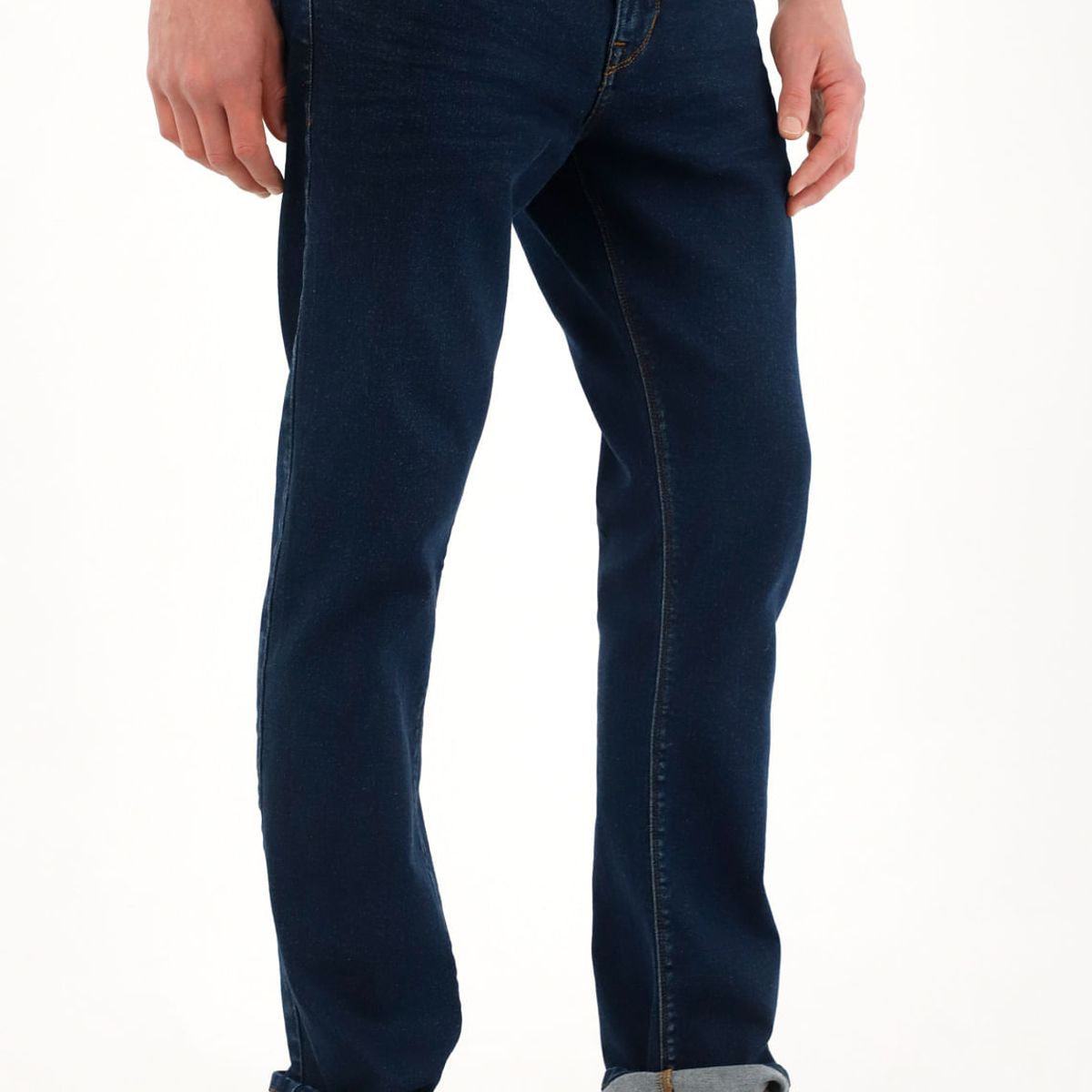 TENNIS - Jean Recto de tiro medio azul oscuro para hombre