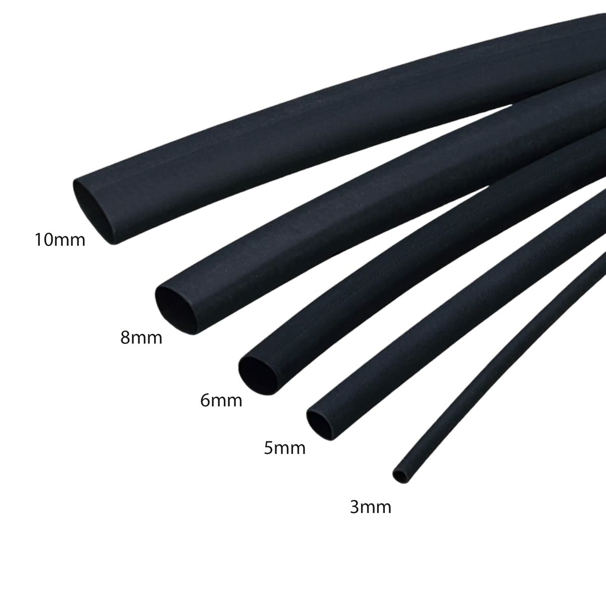 VCP - Funda Tubo Termoencogible 10mm - 1 metro - Negro
