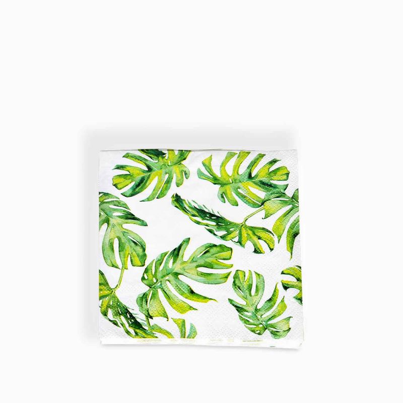 AMBIENTE GOURMET - Servilletas hoja monstera 12.5cm