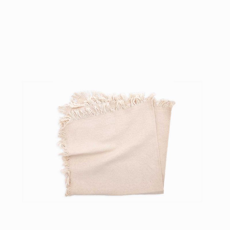 AMBIENTE GOURMET - Servilletas de tela flecos beige setx2 Ambiente Gourmet