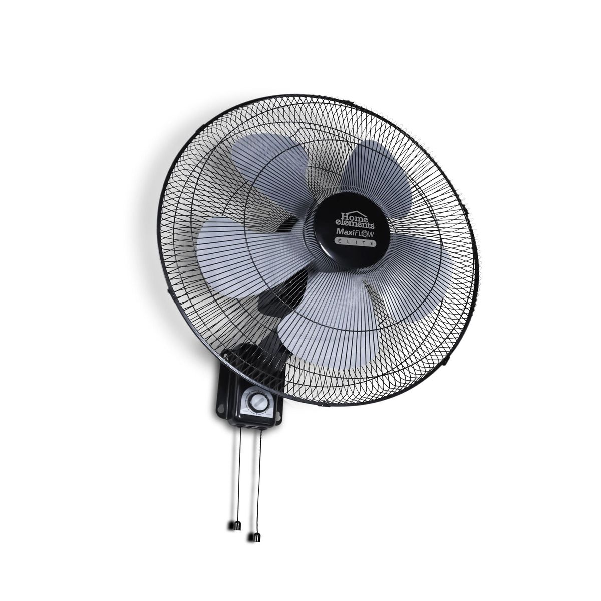 HOME ELEMENTS - VENTILADOR PARED 20" NEGRO 5 ASPAS