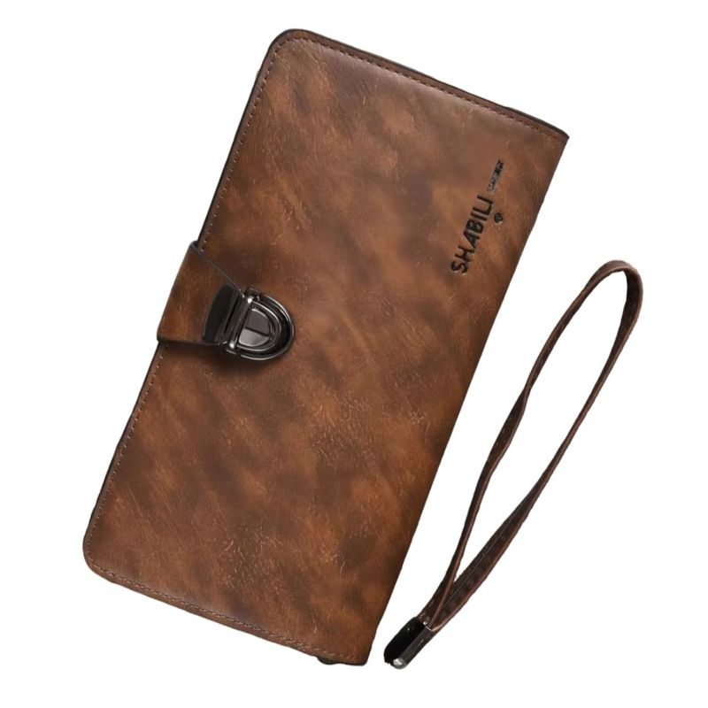 GENERICO - Cartera Billetera De Mano Unisex Con Cremallera Y Seguro