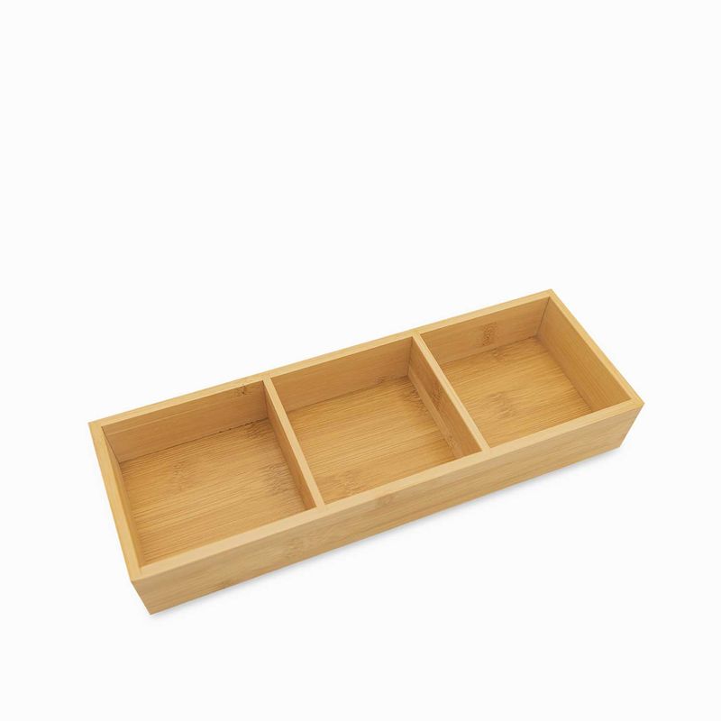 AMBIENTE GOURMET - Caja organizadora divisiones en bambu 29,2x10,2x4,4cm Ambiente Gourmet