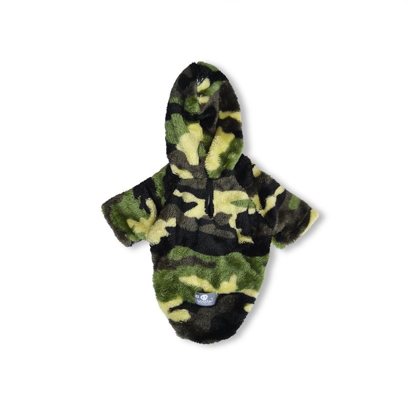 WAWAW - Hoodie para perro talla 2XL bisonte camuflado verde