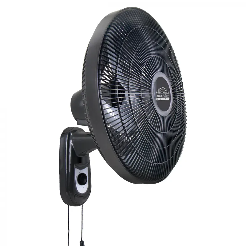 HOME ELEMENTS - VENTILADOR PARED 18 NEGRO REJILLA PLASTICA