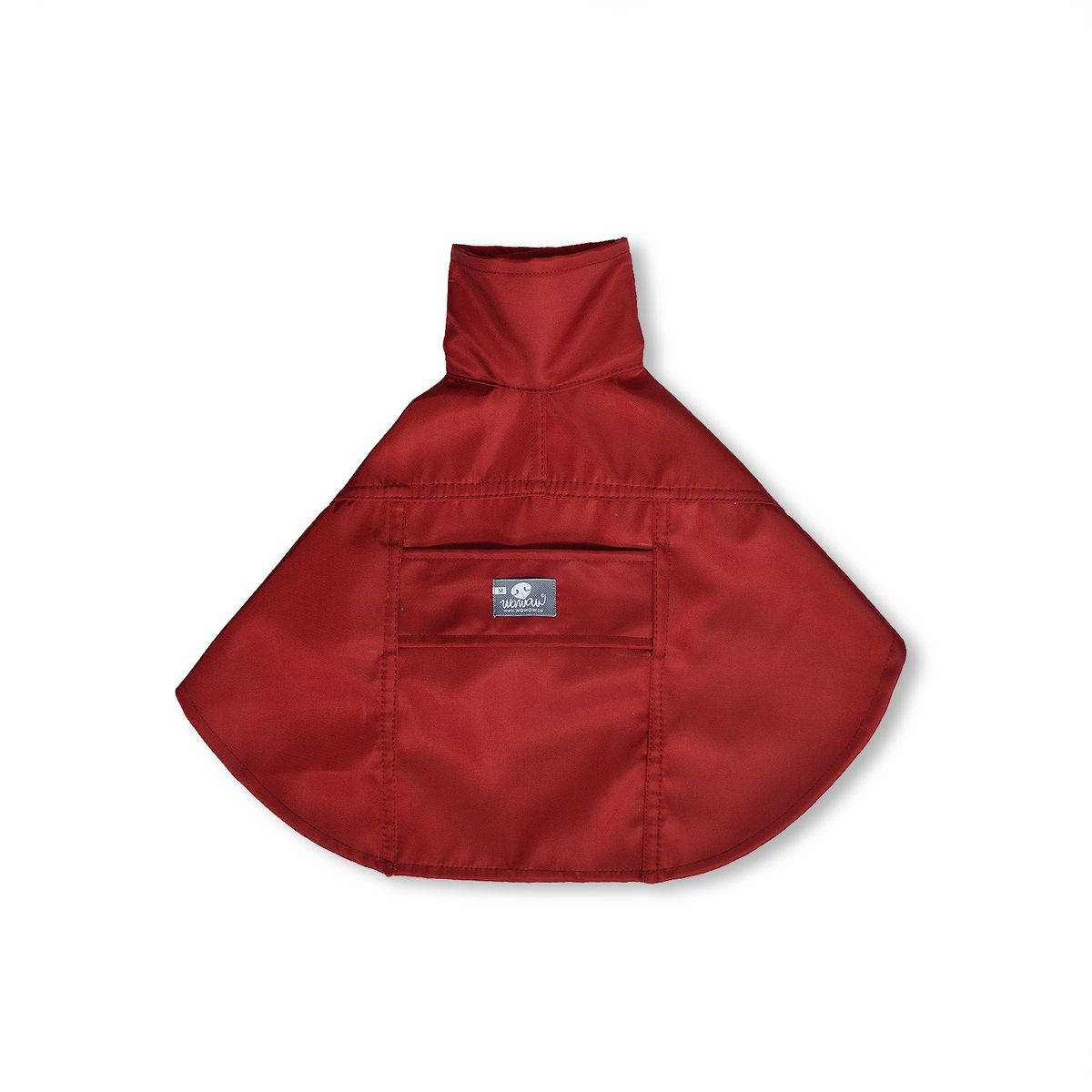 WAWAW - Capa impermeable para perro talla L vinotinto cuello alto