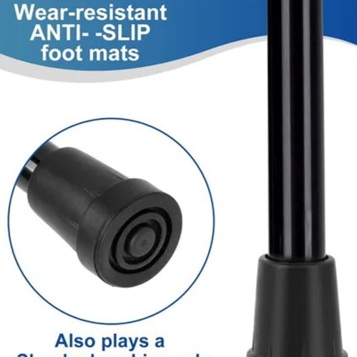 GENERICO - BASTON ALUMINIO AJUSTABLE PLEGABLE ULTRALIVIANO