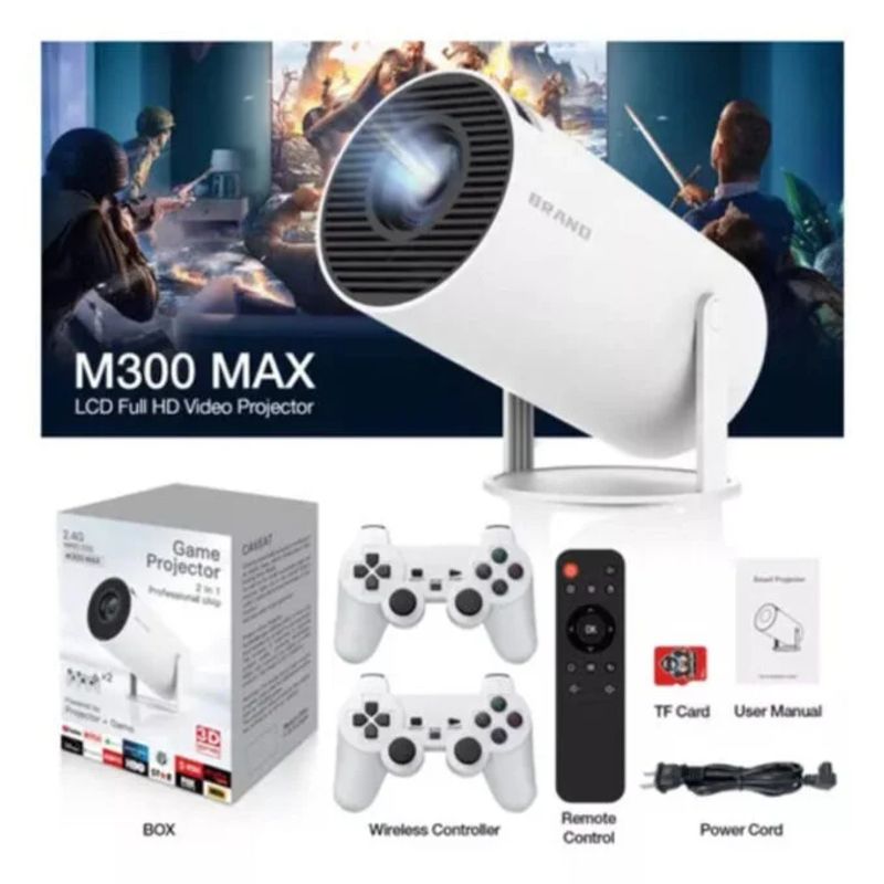 GENERICO - Proyector 2 En 1 Con Videojuegos M300 MAX