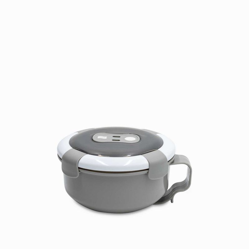 AMBIENTE GOURMET - Recipiente hermético redondo gris 850 ml