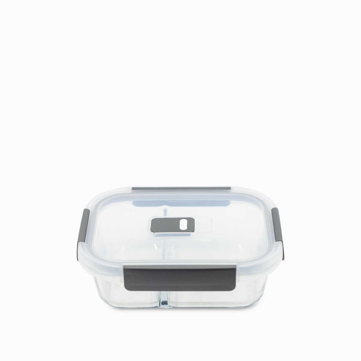 AMBIENTE GOURMET - Recipiente rectangular con división en borosilicato 600ml