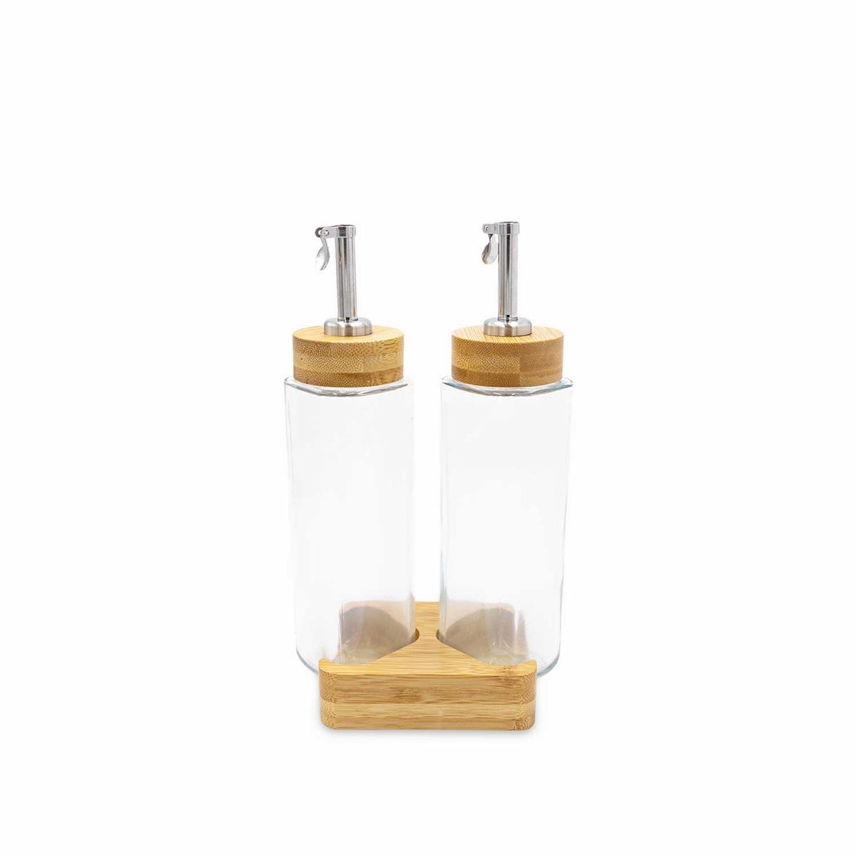 AMBIENTE GOURMET - Set vinagre-aceite base madera 270 ml Ambiente Gourmet