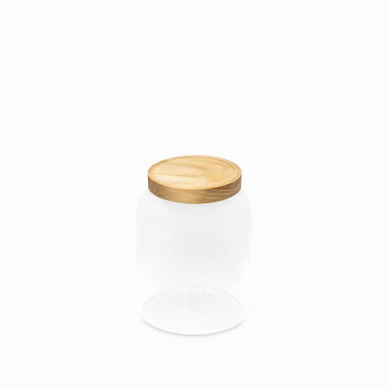 AMBIENTE GOURMET - Recipiente para almacenar tapa madera 1200ml Ambiente Gourmet