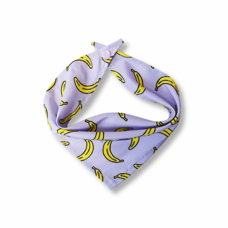 WAWAW - Pañoleta para perro talla L lila bananas 3