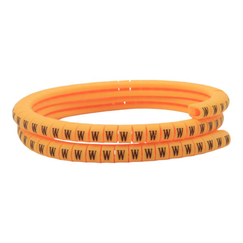 VCP - Marcador de cable, Leyenda: W, Amarillo, Rollo x 100