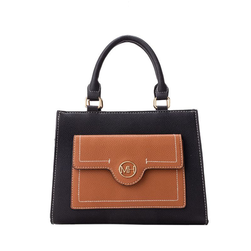 MARIO HERNANDEZ - Satchel Becca Negro Camel Binanti