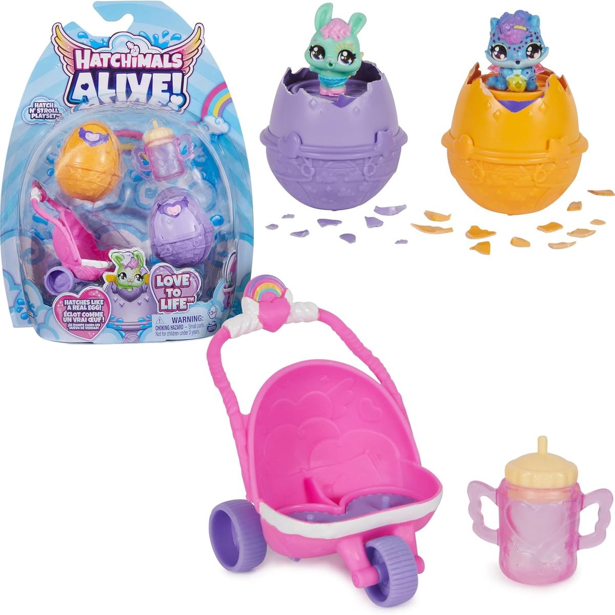 SPIN MASTER - Hatchimals Alive Hatch N Stroll Playset Love To Life