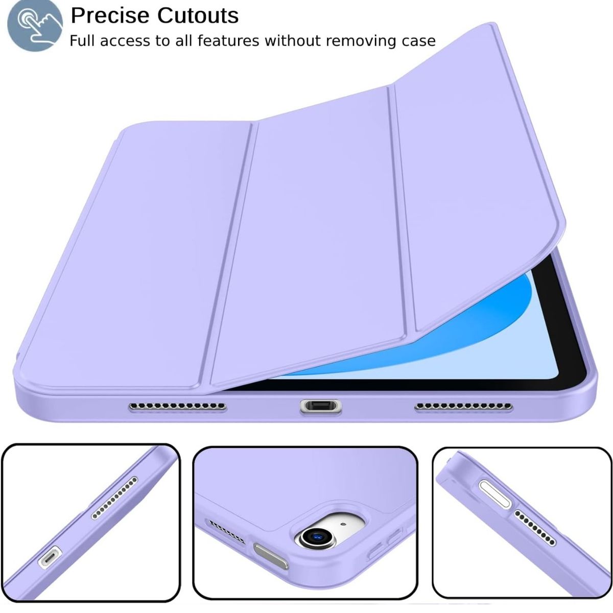 GENERICO - Forro Funda estuche Smart Case espacio lapiz Para iPad air 4 / 5 / 6