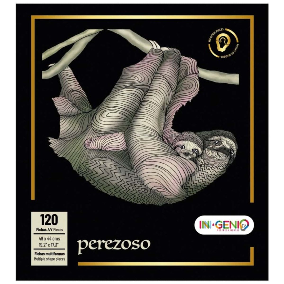 GENERICO - Rompecabezas en Madera Multiformas Perezoso