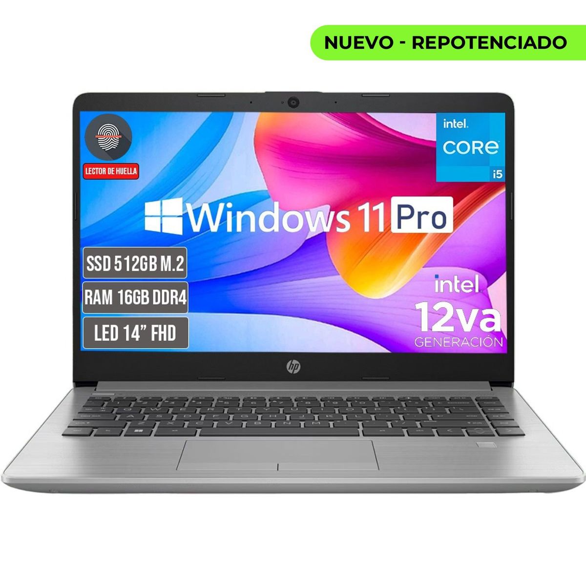 HP - PORTATIL HP INTEL CORE I5-1235U SSD 512GB RAM 16GB LED 14 FULL HD WIN 11 PRO