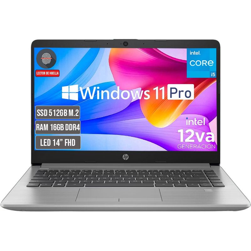 HP - PORTATIL HP INTEL CORE I5-1235U SSD 512GB RAM 16GB LED 14 FULL HD WIN 11 PRO