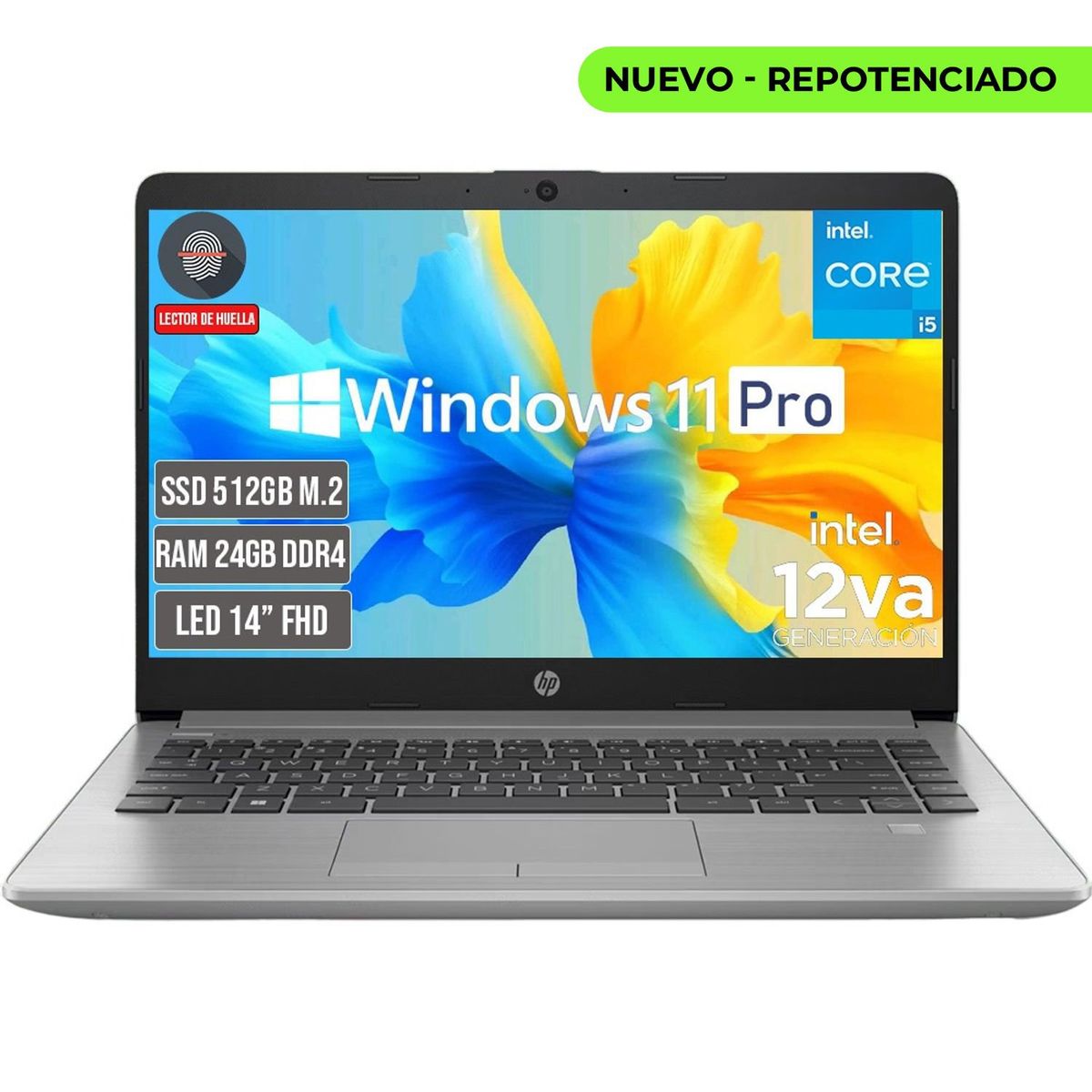 HP - PORTATIL HP INTEL CORE I5-1235U SSD 512GB RAM 24GB LED 14 FULL HD WIN 11 PRO