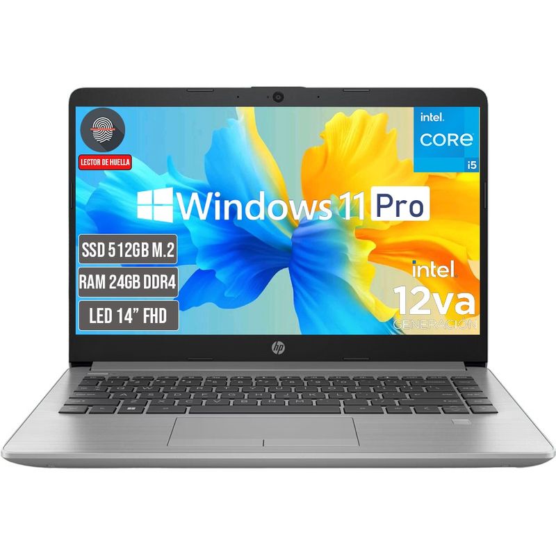 HP - PORTATIL HP INTEL CORE I5-1235U SSD 512GB RAM 24GB LED 14 FULL HD WIN 11 PRO
