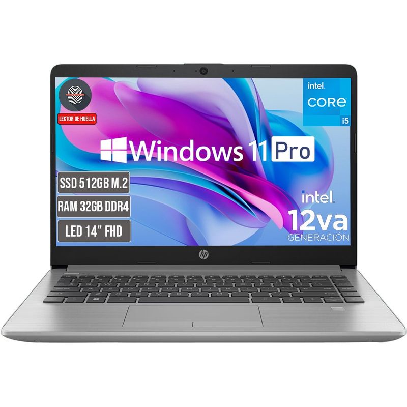 HP - Portátil HP Intel Core i5 1235U 32GB RAM 512GB SSD 14" FHD Win 11 Pro
