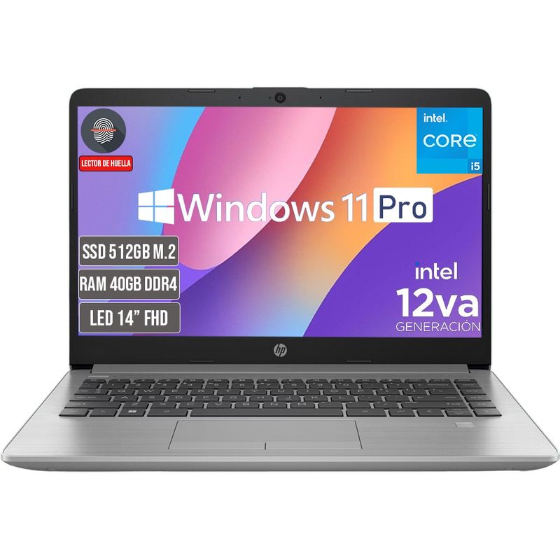 HP - PORTATIL HP INTEL CORE I5-1235U SSD 512GB RAM 40GB LED 14 FULL HD WIN 11 PRO