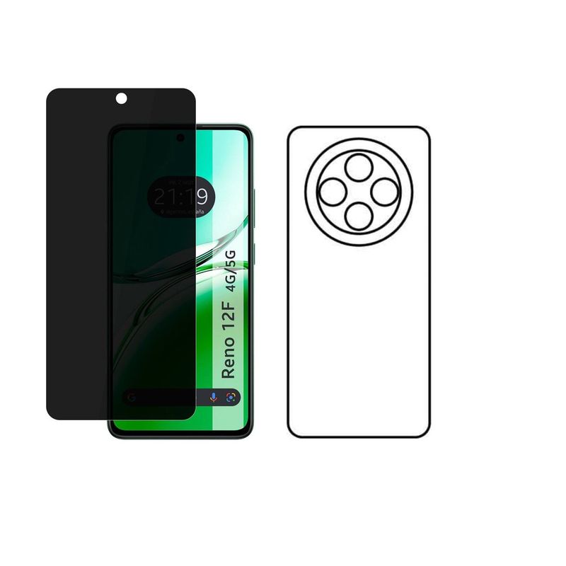GENERICO - Protector Antiespia +Trasero en Hidrogel Para OPPO RENO 12F