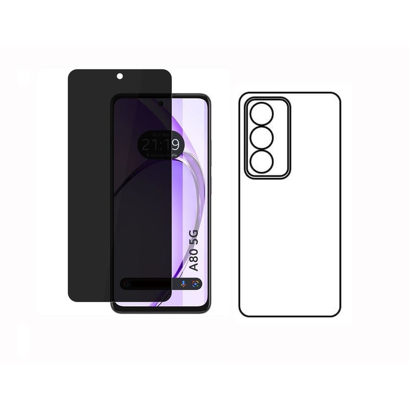 GENERICO - Protector Antiespia +Trasero en Hidrogel Para OPPO A80