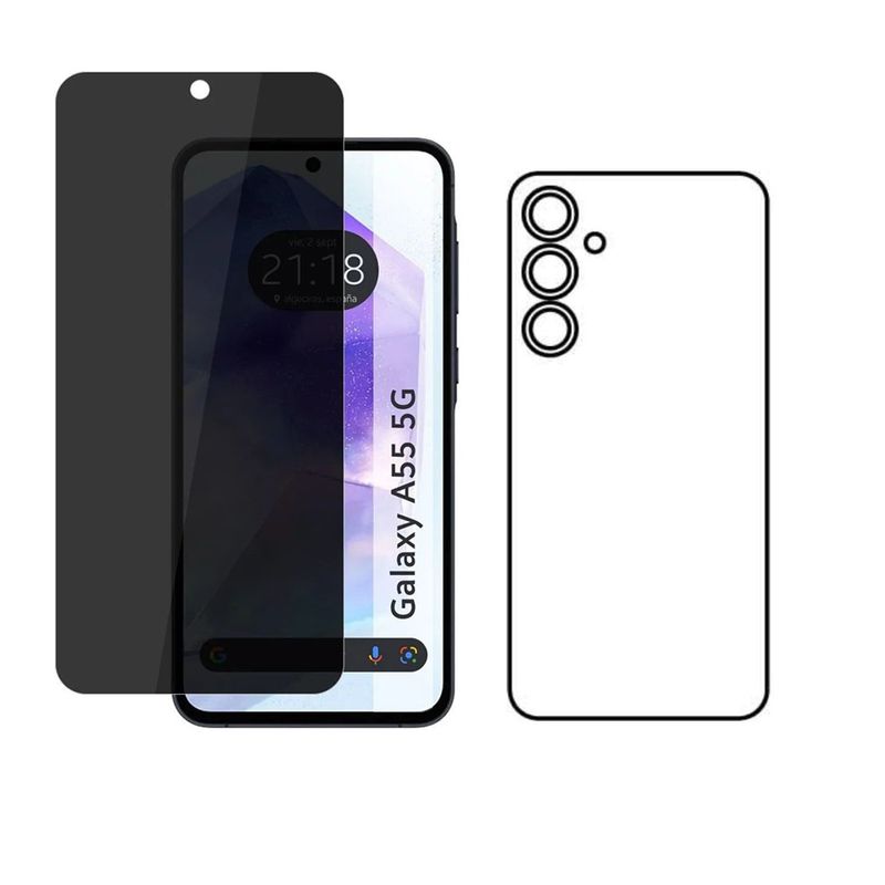 GENERICO - Protector Antiespia +Trasero en Hidrogel Para Samsung Galay A55