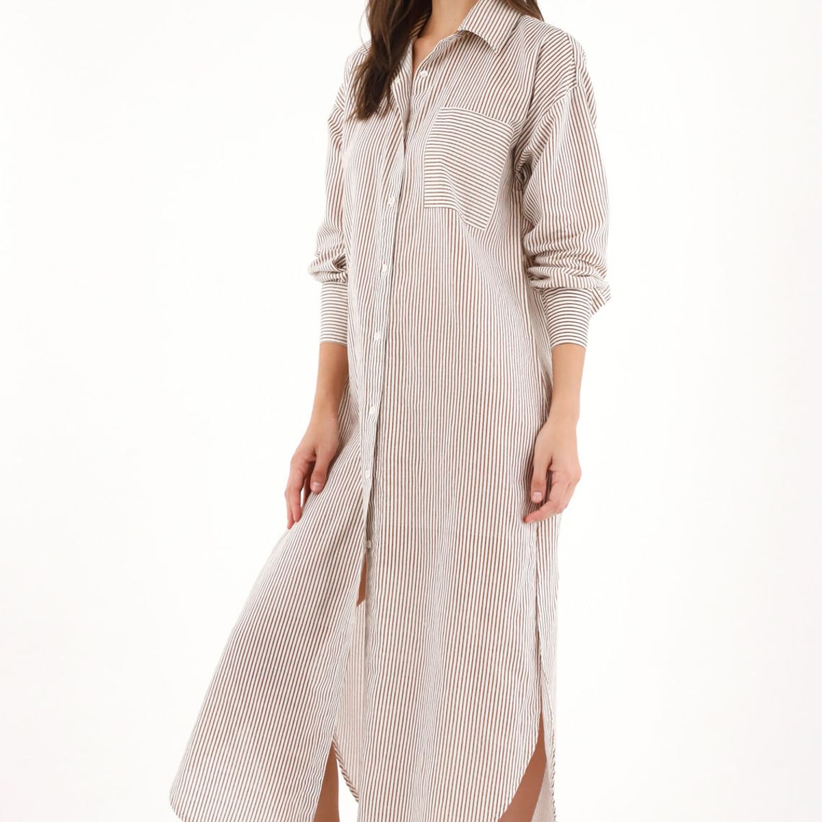 TENNIS - Camisa larga con estampado de rayas para mujer