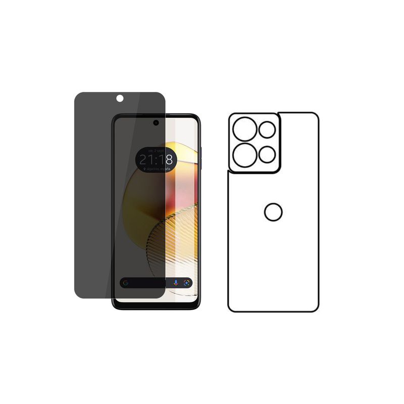 GENERICO - Protector Antiespia +Trasero en Hidrogel Para Motorola Moto G75
