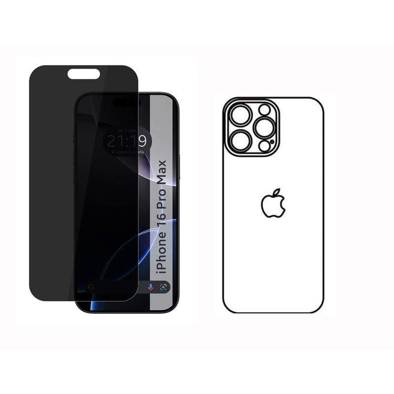 GENERICO - Protector Antiespia +Trasero en Hidrogel Para Iphone 16 Pro Max