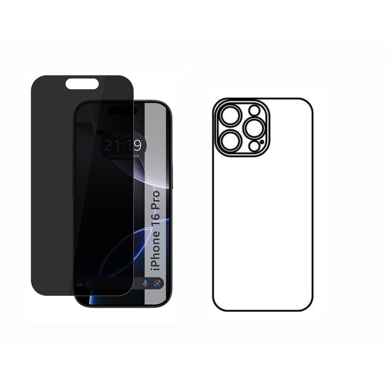 GENERICO - Protector Antiespia +Trasero en Hidrogel Para Iphone 16 Pro