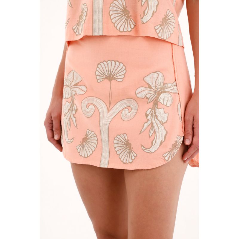 TENNIS - Falda corta rosada con estampado especial para mujer
