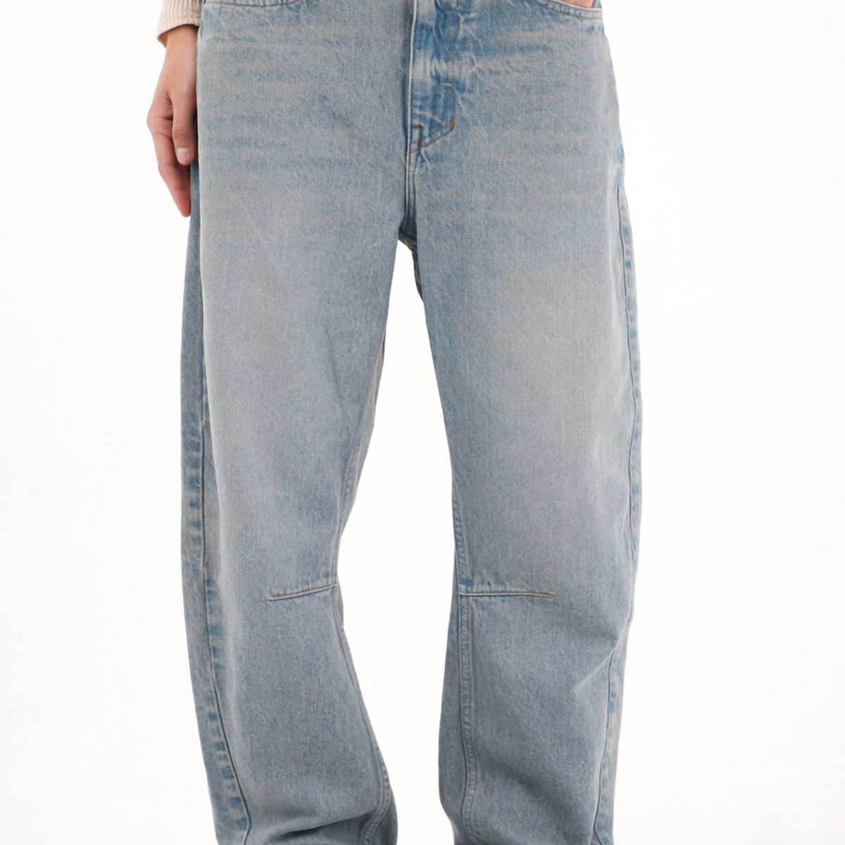 TENNIS - Jean Horseshoe de tiro bajo azul para mujer