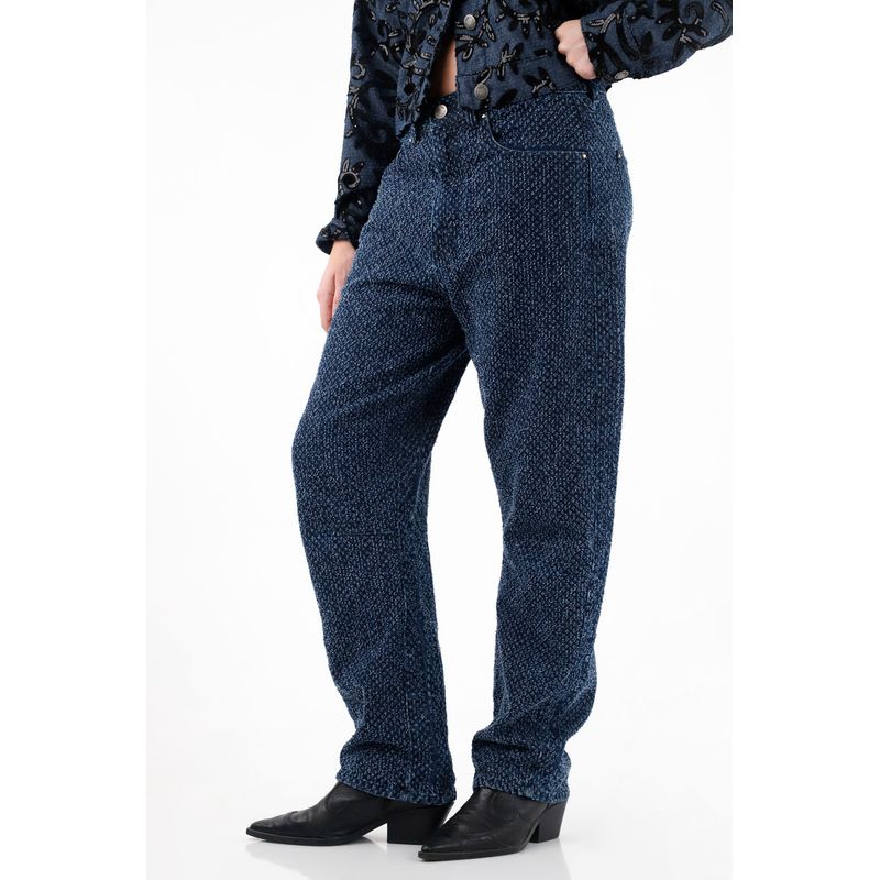 TENNIS - Jean Balloon tiro bajo azul oscuro para mujer