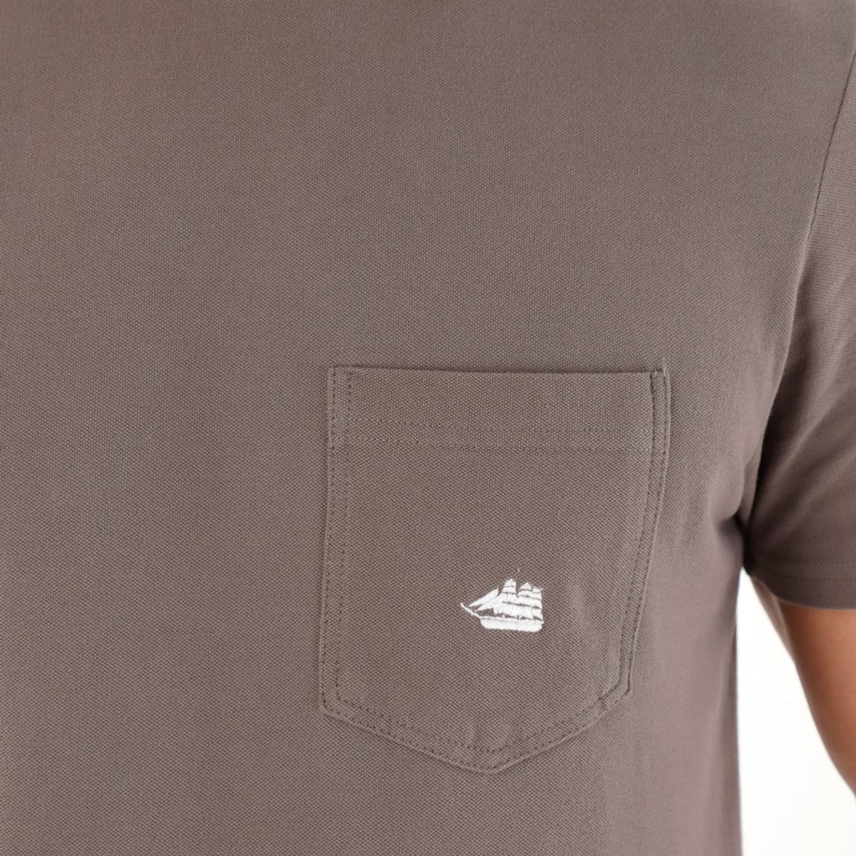 TENNIS - Camiseta en tela piqué gris para hombre