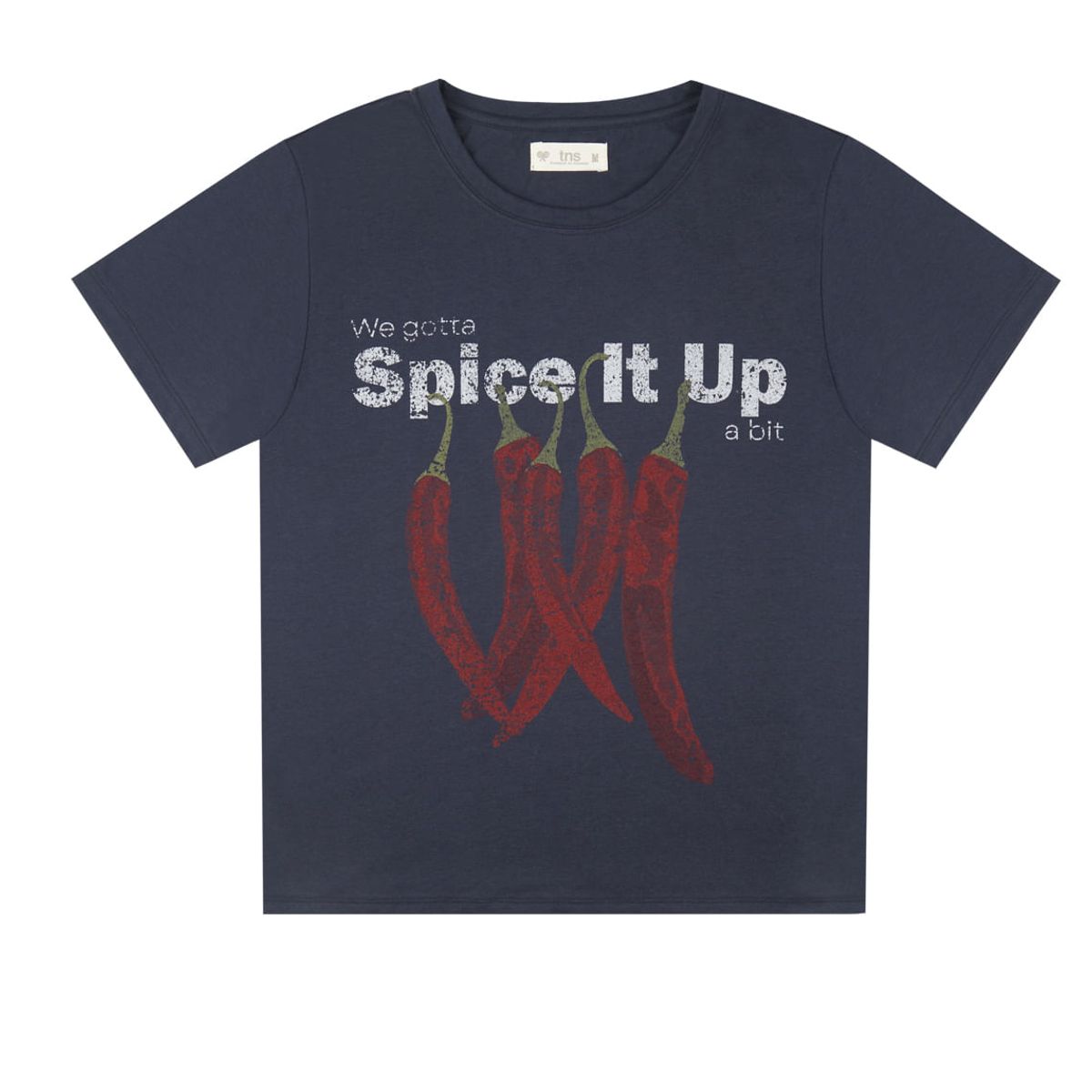 TENNIS - Camiseta manga corta estampada azul para mujer