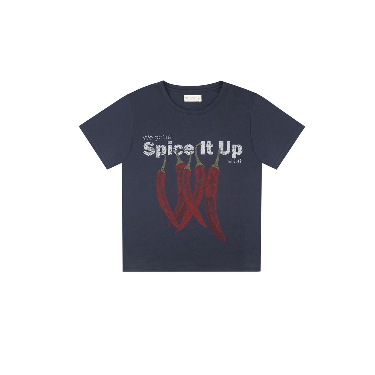 TENNIS - Camiseta manga corta estampada azul para mujer